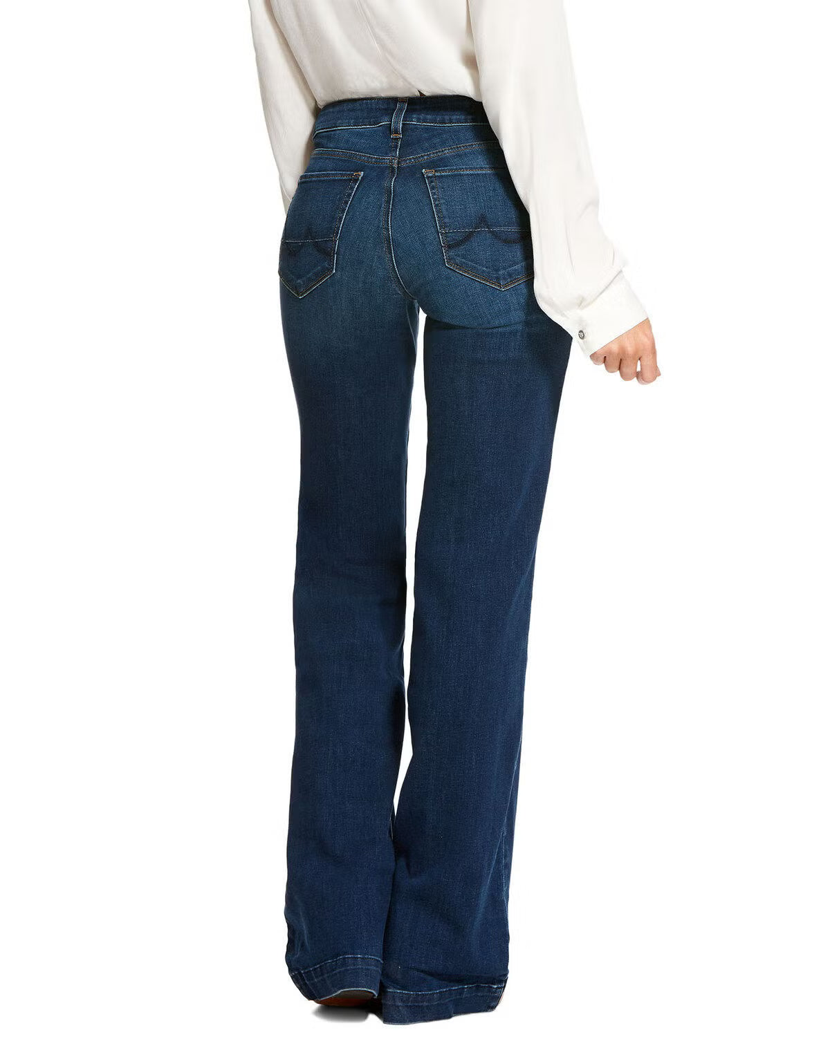 Mid Rise Dark Wash Stretch Bootcut Denim Jeans